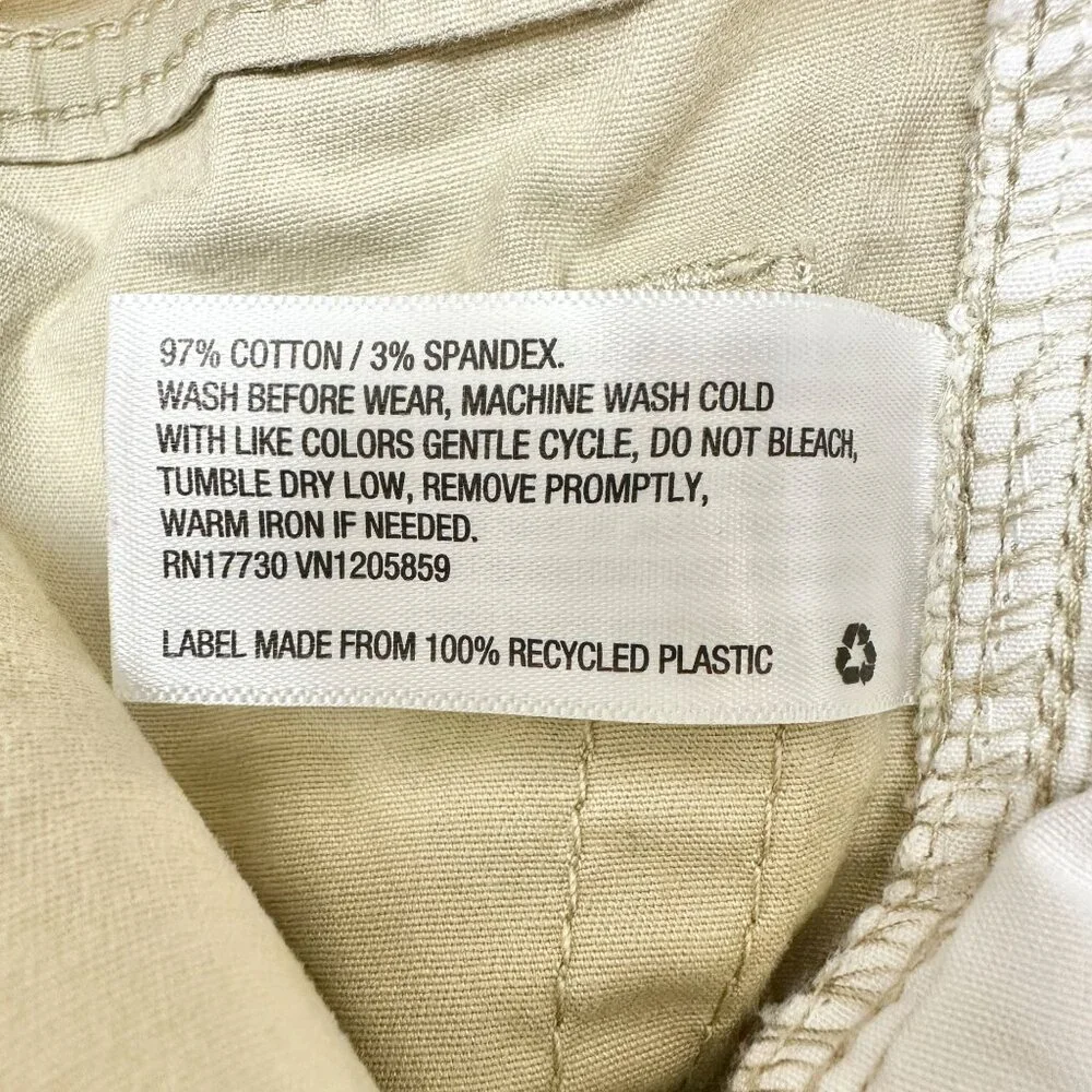 Boys Size 8 Pants Beige Straight-Leg Elastic Waist Drawstring by Cat & Jack